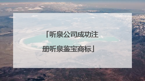 听泉公司成功注册听泉鉴宝商标