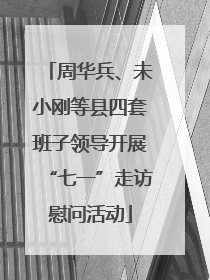 周华兵、未小刚等县四套班子领导开展“七一”走访慰问活动