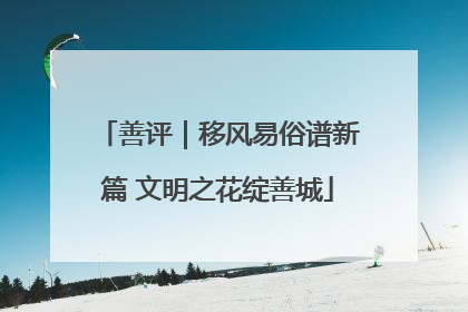 善评｜移风易俗谱新篇 文明之花绽善城