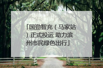 国勤智充（马家站）正式投运 助力滨州市民绿色出行