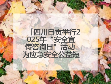 四川自贡举行2025年“安全宣传咨询日”活动 为应急安全公益短视频获奖者颁奖