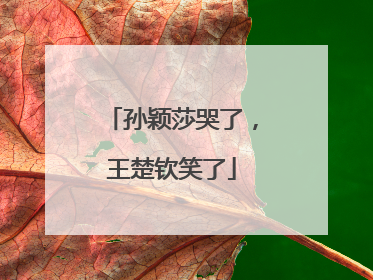 孙颖莎哭了，王楚钦笑了