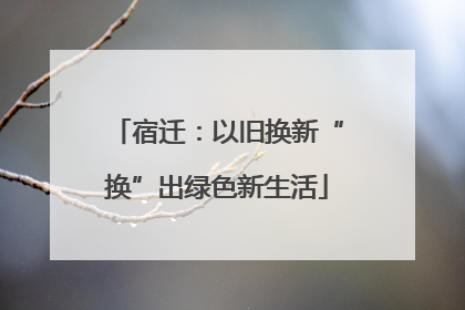宿迁：以旧换新“换”出绿色新生活