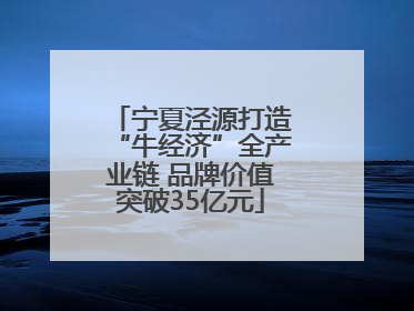 宁夏泾源打造“牛经济”全产业链 品牌价值突破35亿元