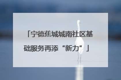 宁德蕉城城南社区基础服务再添“新力”