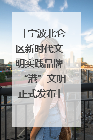 宁波北仑区新时代文明实践品牌“港”文明正式发布