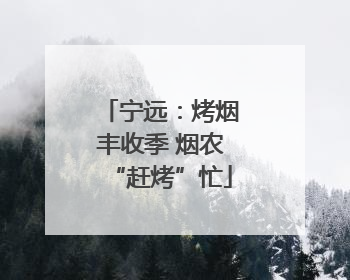 宁远：烤烟丰收季 烟农“赶烤”忙