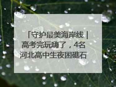 守护最美海岸线｜高考完玩嗨了，4名河北高中生夜困礁石！青岛救援队火速出动救上岸