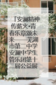 安澜精神传薪火•青春乐章颂未来——芜湖市第二中学安澜中学生管乐团第十二届公益展演圆满举行