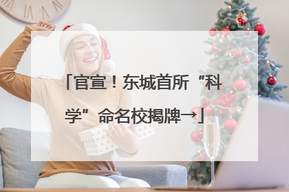 官宣！东城首所“科学”命名校揭牌→