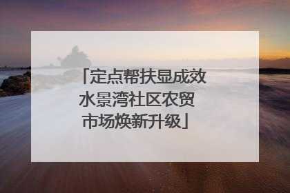 定点帮扶显成效 水景湾社区农贸市场焕新升级