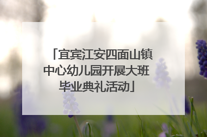 宜宾江安四面山镇中心幼儿园开展大班毕业典礼活动