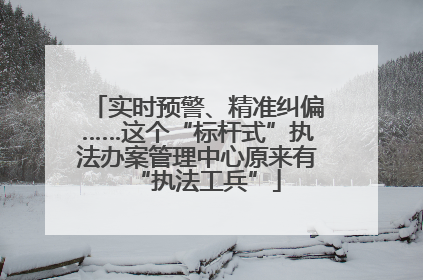实时预警、精准纠偏……这个“标杆式”执法办案管理中心原来有“执法工兵”
