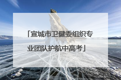 宣城市卫健委组织专业团队护航中高考