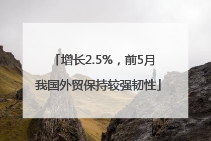 增长2.5%，前5月我国外贸保持较强韧性