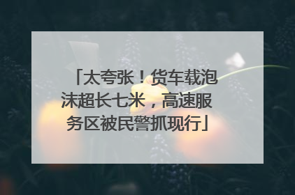 太夸张！货车载泡沫超长七米，高速服务区被民警抓现行