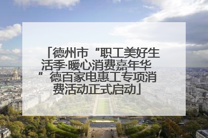 德州市“职工美好生活季·暖心消费嘉年华”德百家电惠工专项消费活动正式启动
