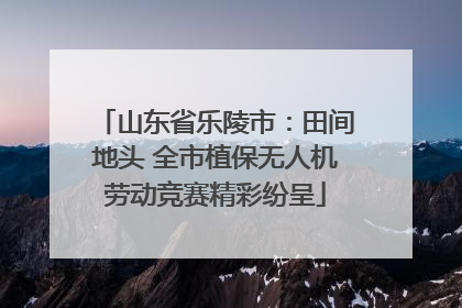山东省乐陵市：田间地头 全市植保无人机劳动竞赛精彩纷呈