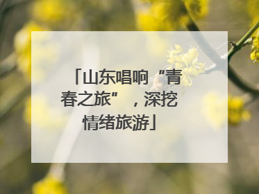 山东唱响“青春之旅”，深挖情绪旅游