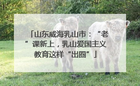 山东威海乳山市：“老”课新上，乳山爱国主义教育这样“出圈”
