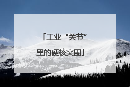 工业“关节”里的硬核突围