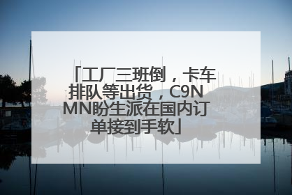 工厂三班倒，卡车排队等出货，C9NMN盼生派在国内订单接到手软