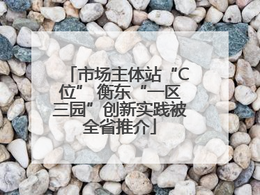 市场主体站“C位” 衡东“一区三园”创新实践被全省推介