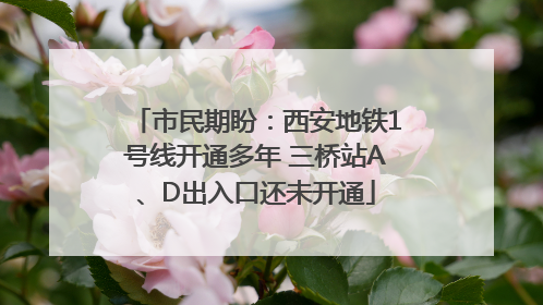 市民期盼：西安地铁1号线开通多年 三桥站A、D出入口还未开通