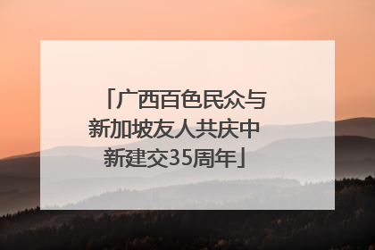广西百色民众与新加坡友人共庆中新建交35周年