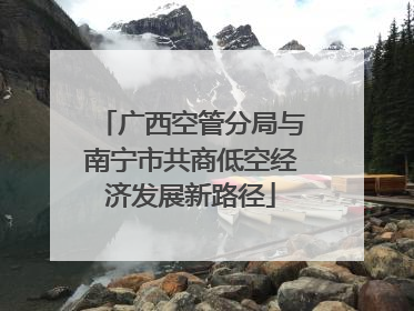 广西空管分局与南宁市共商低空经济发展新路径
