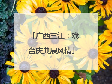 广西三江：戏台庆典展风情