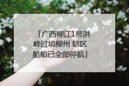 广西柳江1号洪峰过境柳州 辖区船舶已全部停航