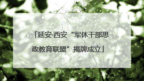 延安·西安“军休干部思政教育联盟”揭牌成立