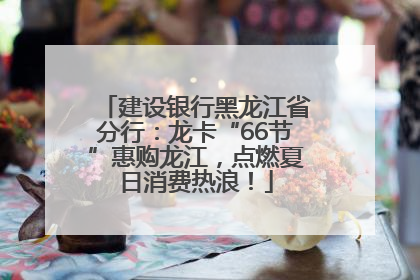 建设银行黑龙江省分行：龙卡“66节”惠购龙江，点燃夏日消费热浪！