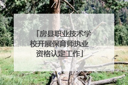 房县职业技术学校开展保育师执业资格认定工作