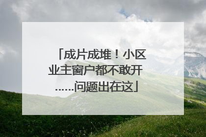 成片成堆！小区业主窗户都不敢开……问题出在这