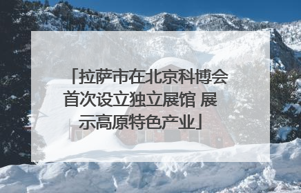 拉萨市在北京科博会首次设立独立展馆 展示高原特色产业