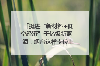 挺进“新材料+低空经济”千亿级新蓝海，烟台这样卡位