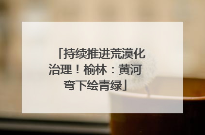持续推进荒漠化治理！榆林：黄河弯下绘青绿