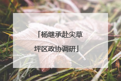 杨继承赴尖草坪区政协调研