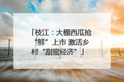 枝江：大棚西瓜抢“鲜”上市 激活乡村“甜蜜经济”