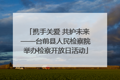 携手关爱 共护未来——台前县人民检察院举办检察开放日活动