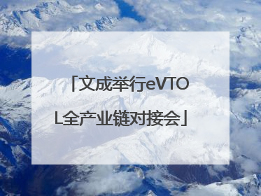 文成举行eVTOL全产业链对接会
