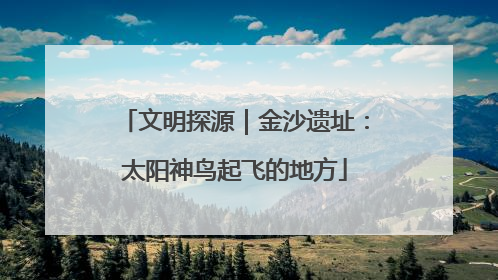 文明探源｜金沙遗址：太阳神鸟起飞的地方