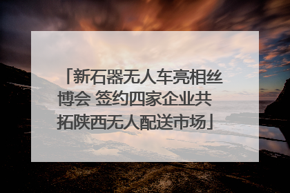 新石器无人车亮相丝博会 签约四家企业共拓陕西无人配送市场