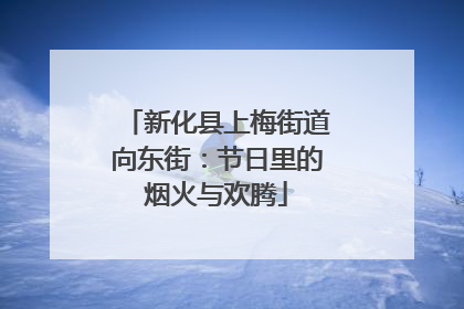 新化县上梅街道向东街：节日里的烟火与欢腾