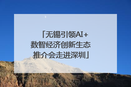 无锡引领AI+数智经济创新生态推介会走进深圳