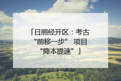 日照经开区：考古“前移一步” 项目“降本提速”