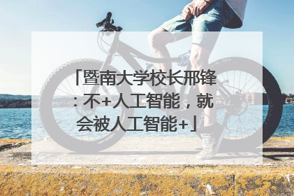 暨南大学校长邢锋：不+人工智能，就会被人工智能+