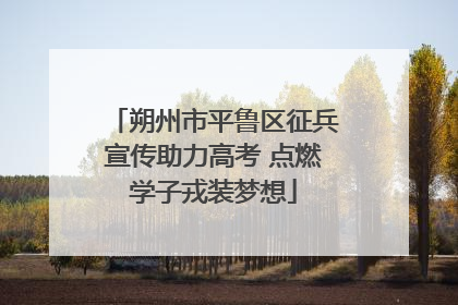 朔州市平鲁区征兵宣传助力高考 点燃学子戎装梦想